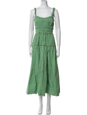 DÔEN Square Neckline Midi Length Dress