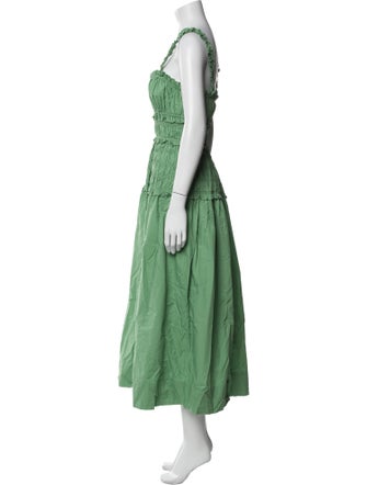 DÔEN Square Neckline Midi Length Dress