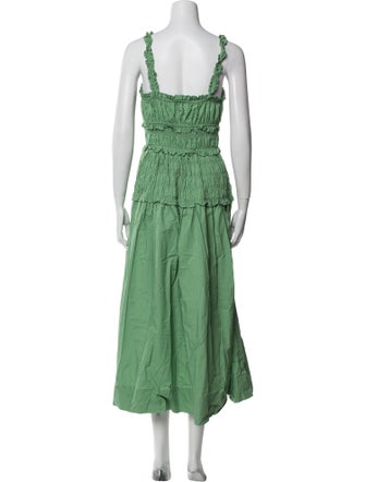 DÔEN Square Neckline Midi Length Dress