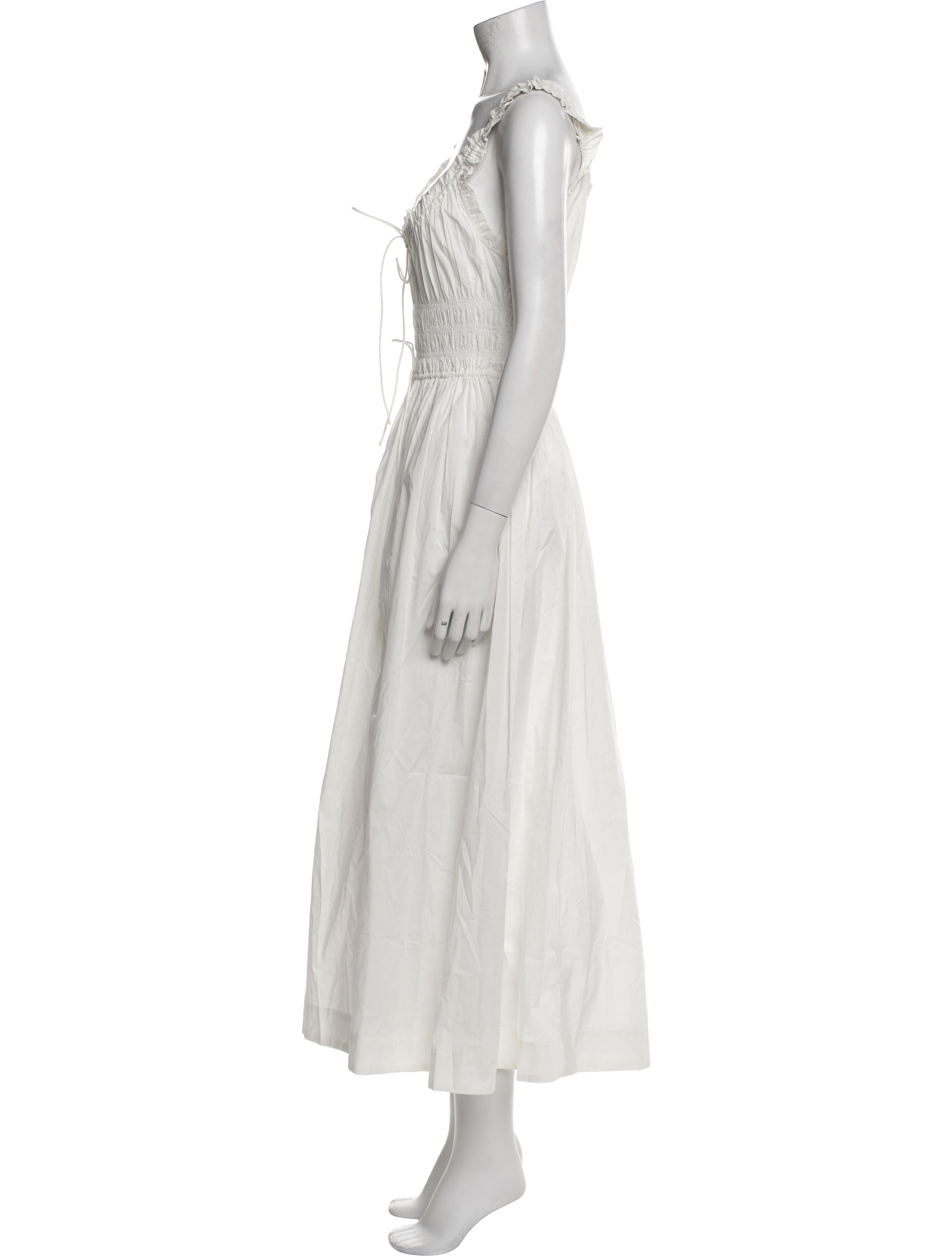 DÔEN Square Neckline Midi Length Dress