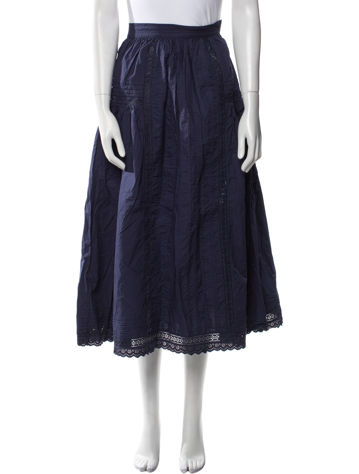 DÔEN Silk Midi Length Skirt