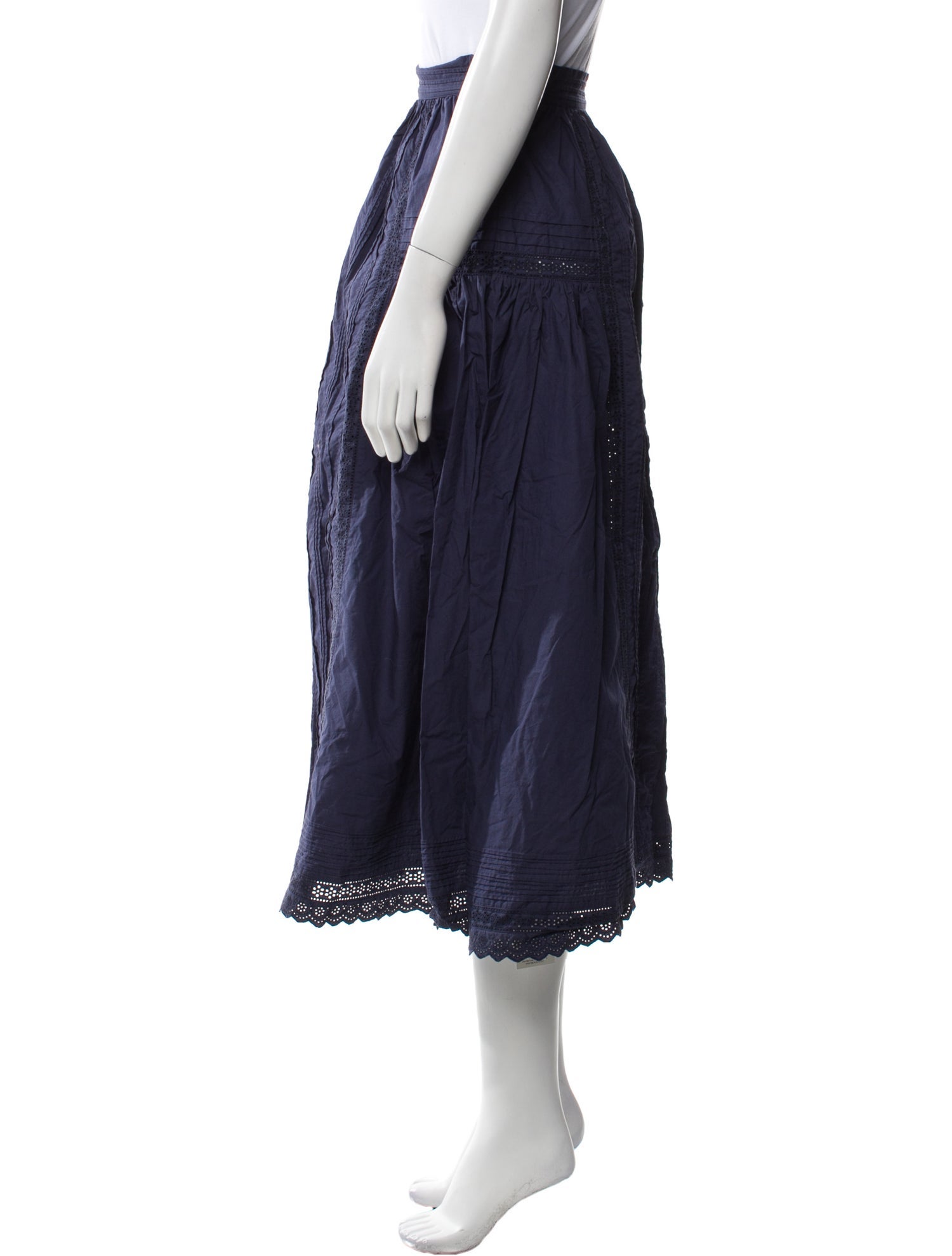 DÔEN Silk Midi Length Skirt