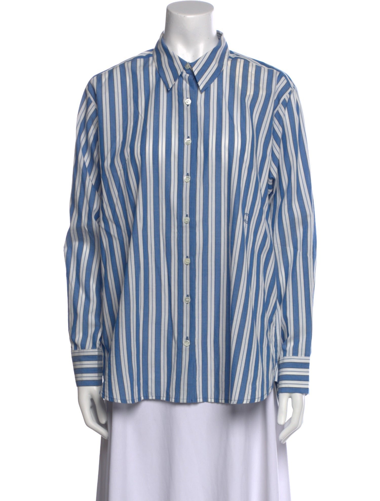 DÔEN Striped Long Sleeve Button-Up Top w/ Tags