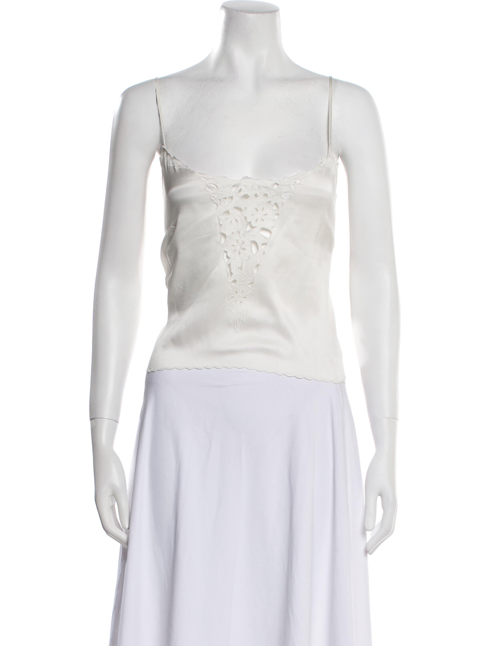 DÔEN Silk Square Neckline Crop Top