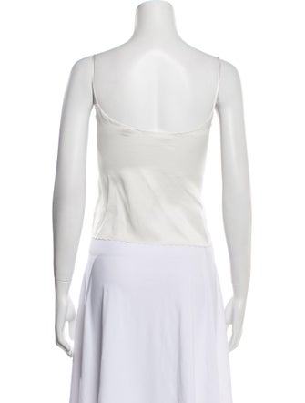 DÔEN Silk Square Neckline Crop Top