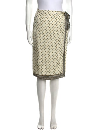 DÔEN Silk Knee-Length Skirt