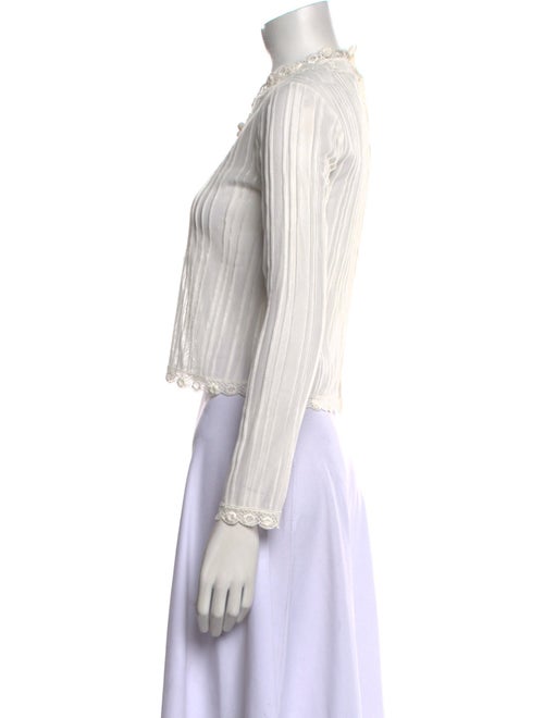 DÔEN Striped Mock Neck Crop Top