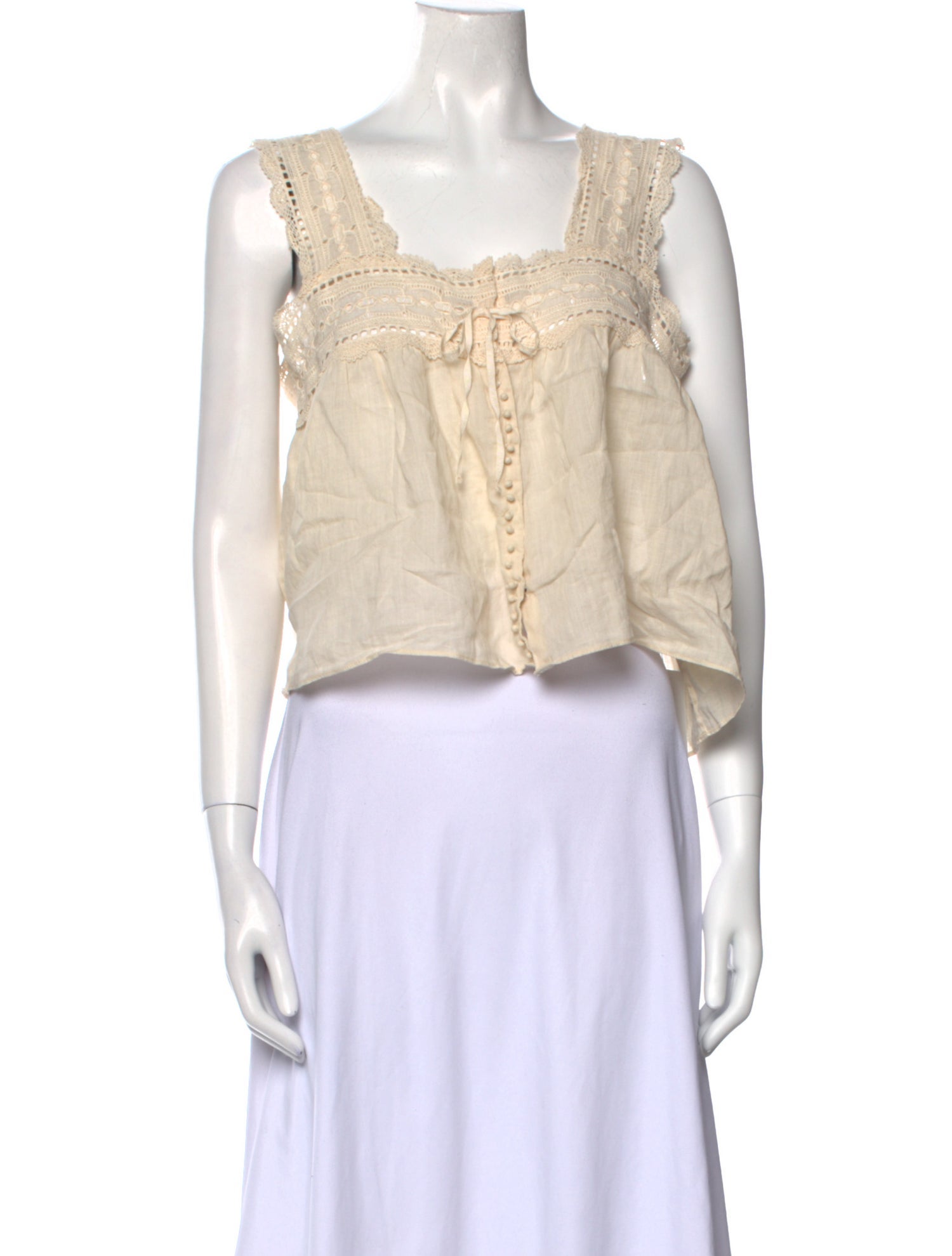 DÔEN Square Neckline Sleeveless Crop Top