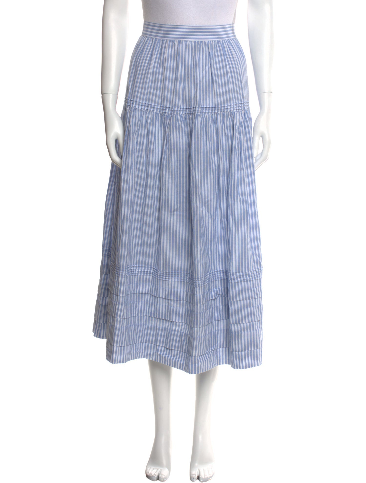 DÔEN Striped Midi Length Skirt