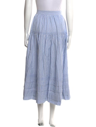 DÔEN Striped Midi Length Skirt