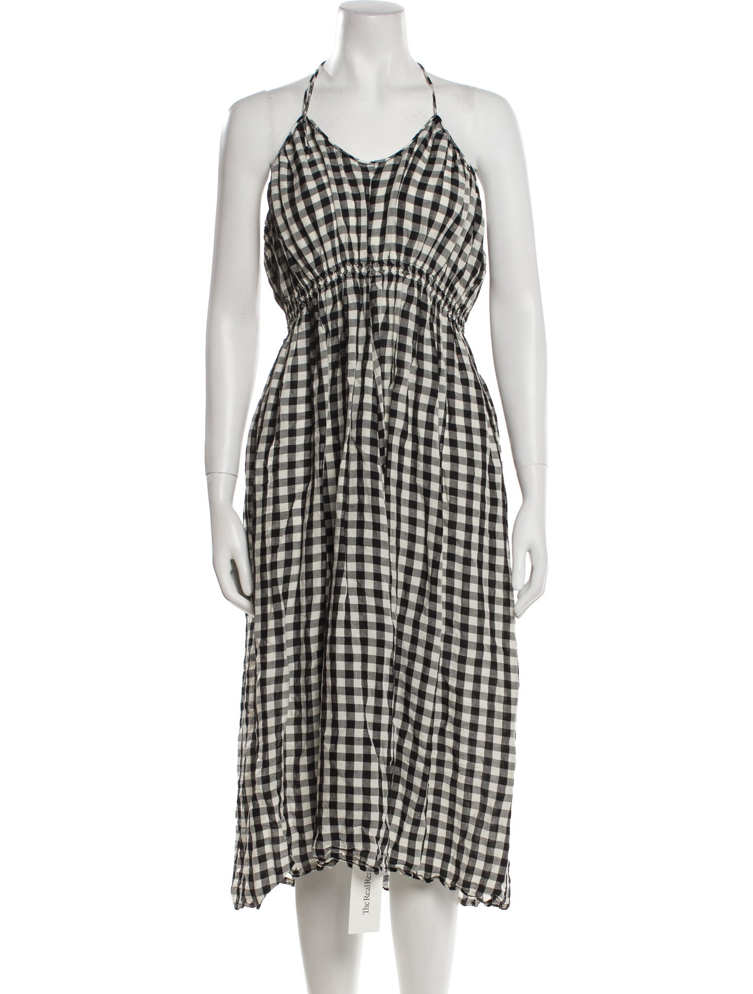 DÔEN Plaid Print Midi Length Dress