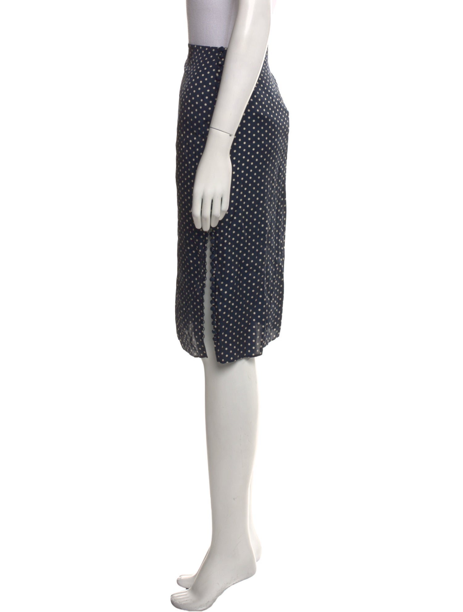 DÔEN Silk Knee-Length Skirt