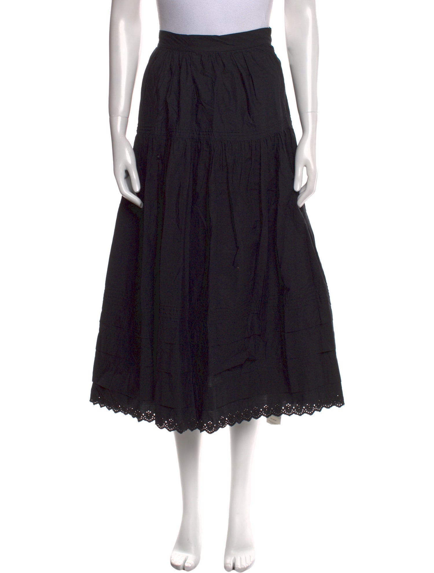 DÔEN Ruffle Embellishment Midi Length Skirt