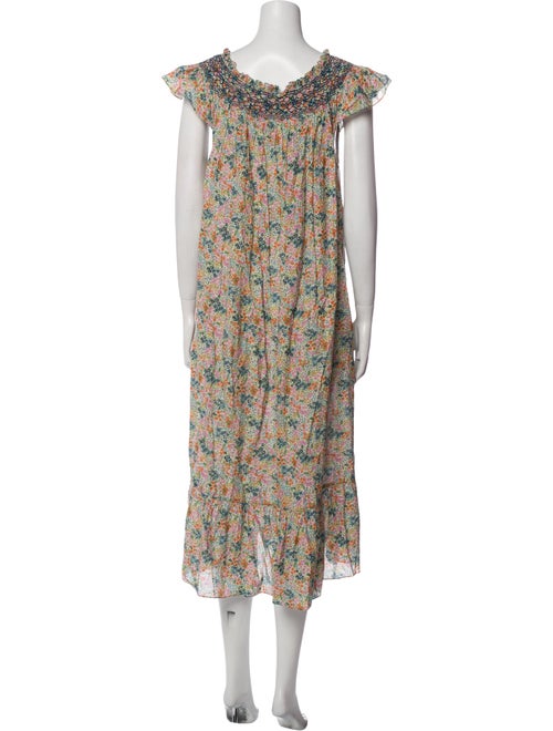 DÔEN Floral Print Midi Length Dress