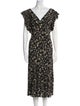 DÔEN Floral Print Midi Length Dress