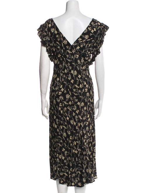 DÔEN Floral Print Midi Length Dress