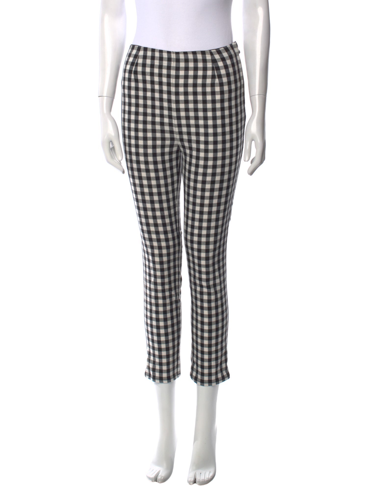 DÔEN Plaid Print Skinny Leg Pants