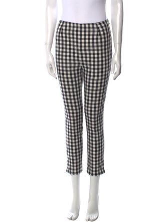 DÔEN Plaid Print Skinny Leg Pants