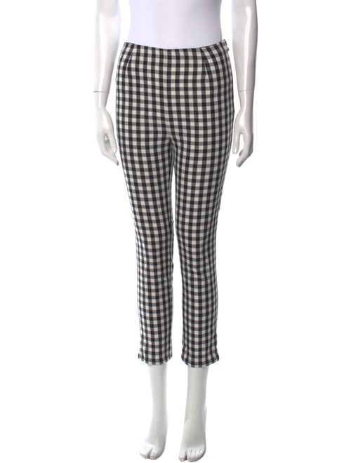 DÔEN Plaid Print Skinny Leg Pants