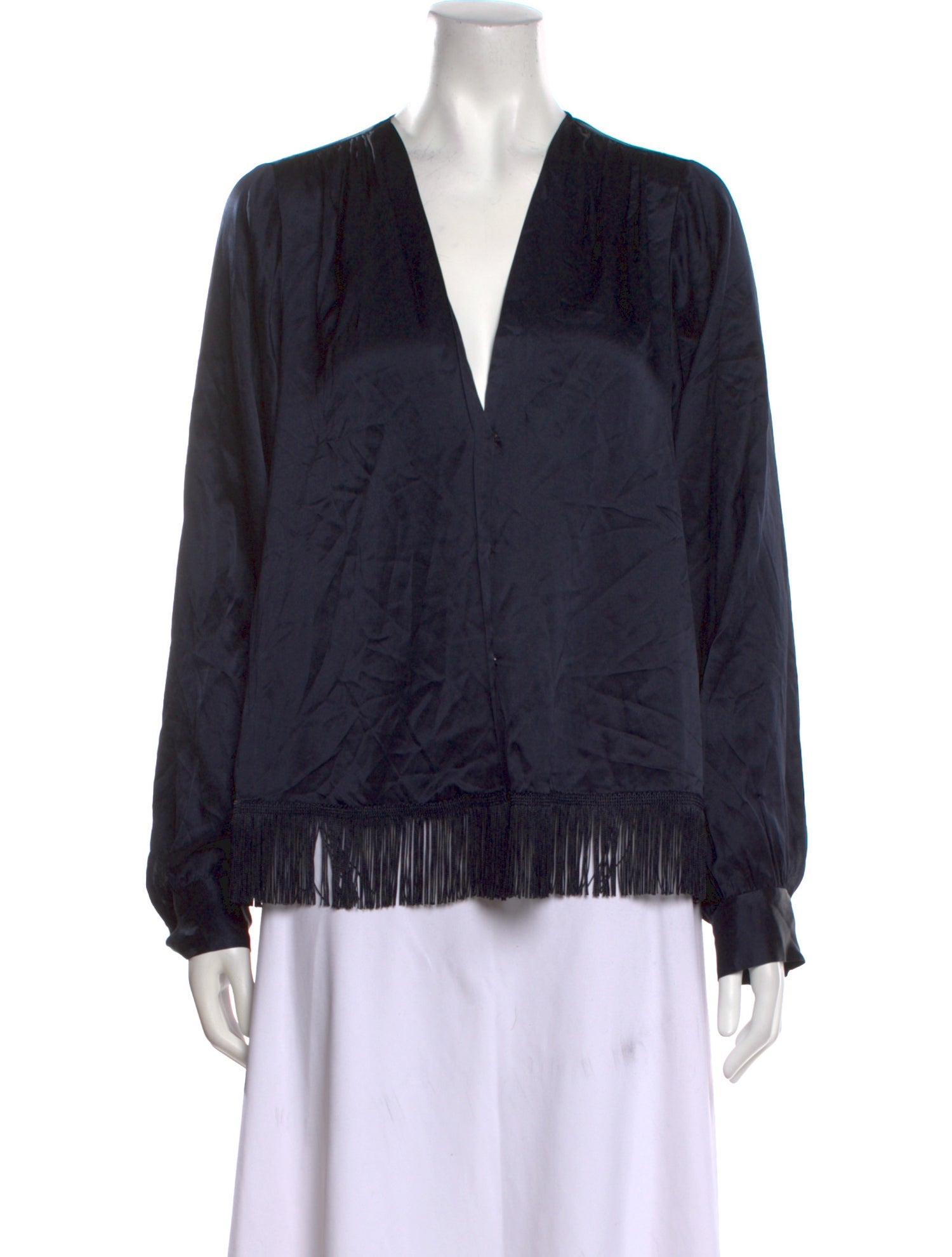 DÔEN Silk V-Neck Blouse