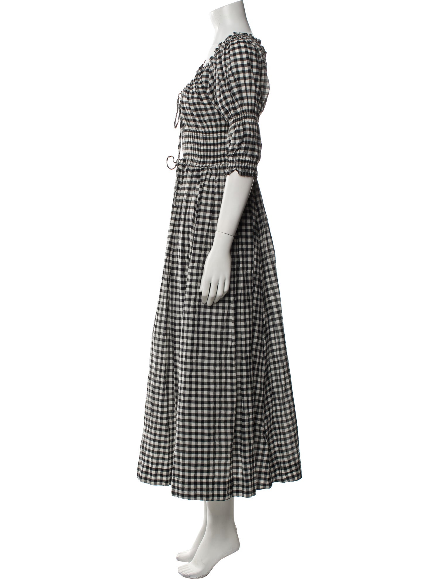 DÔEN Plaid Print Long Dress