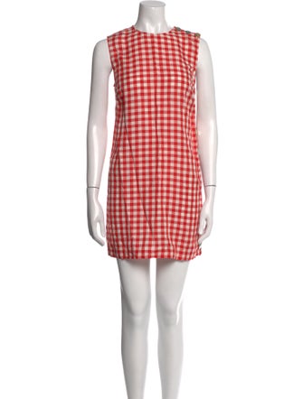 DÔEN Plaid Print Mini Dress