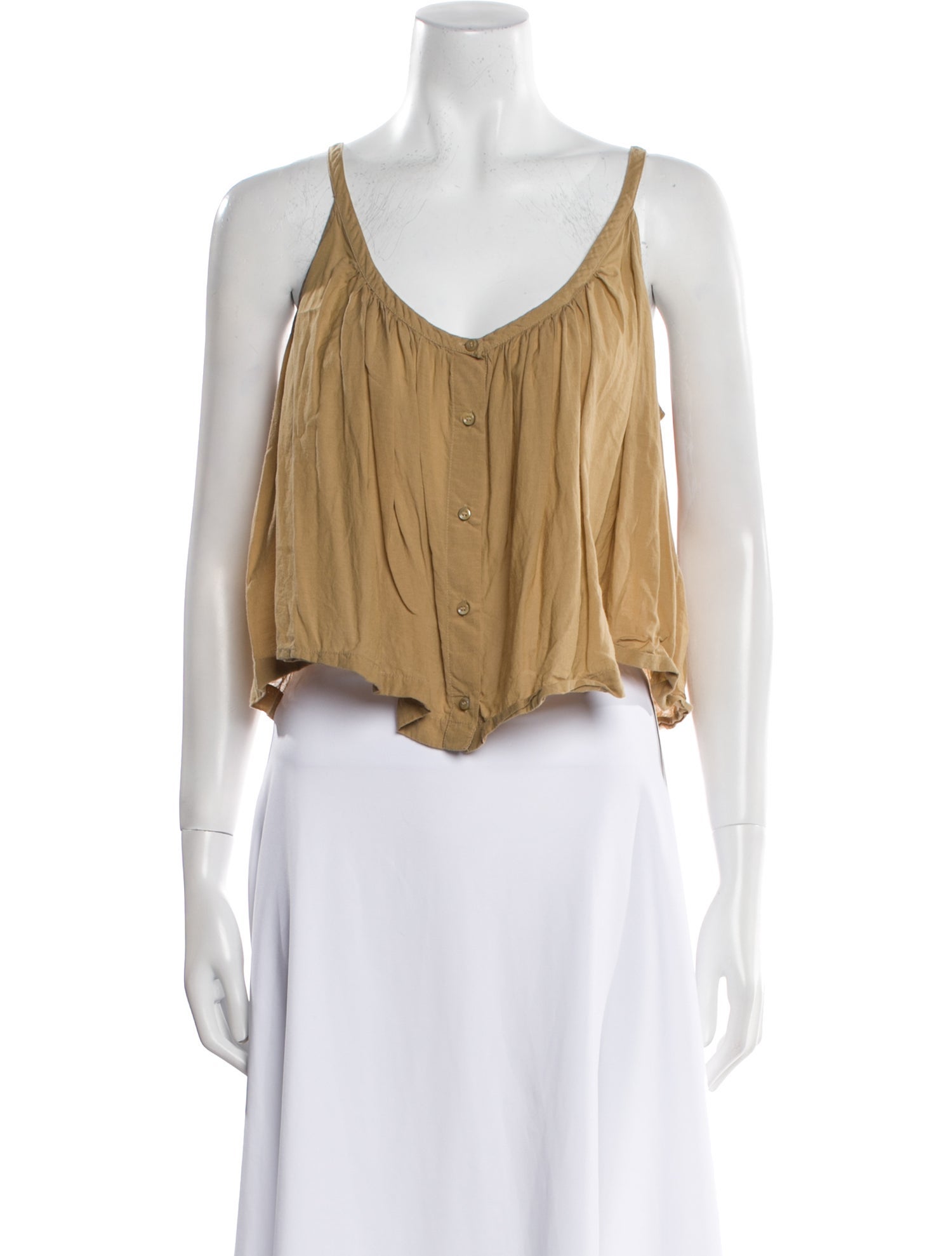 DÔEN V-Neck Sleeveless Crop Top