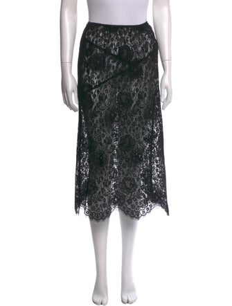 DÔEN Lace Pattern Midi Length Skirt