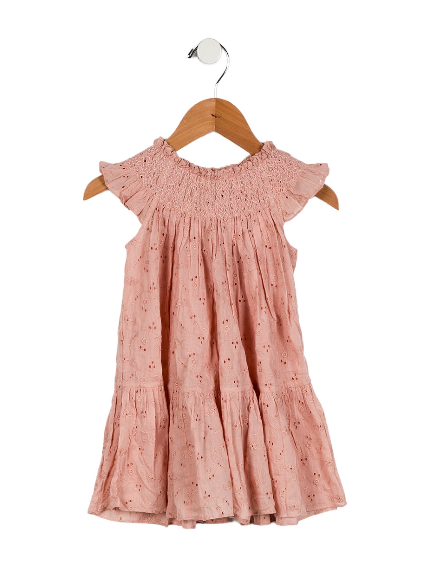 DÔEN Toddler Girls' Embroidered Short Sleeve Dress