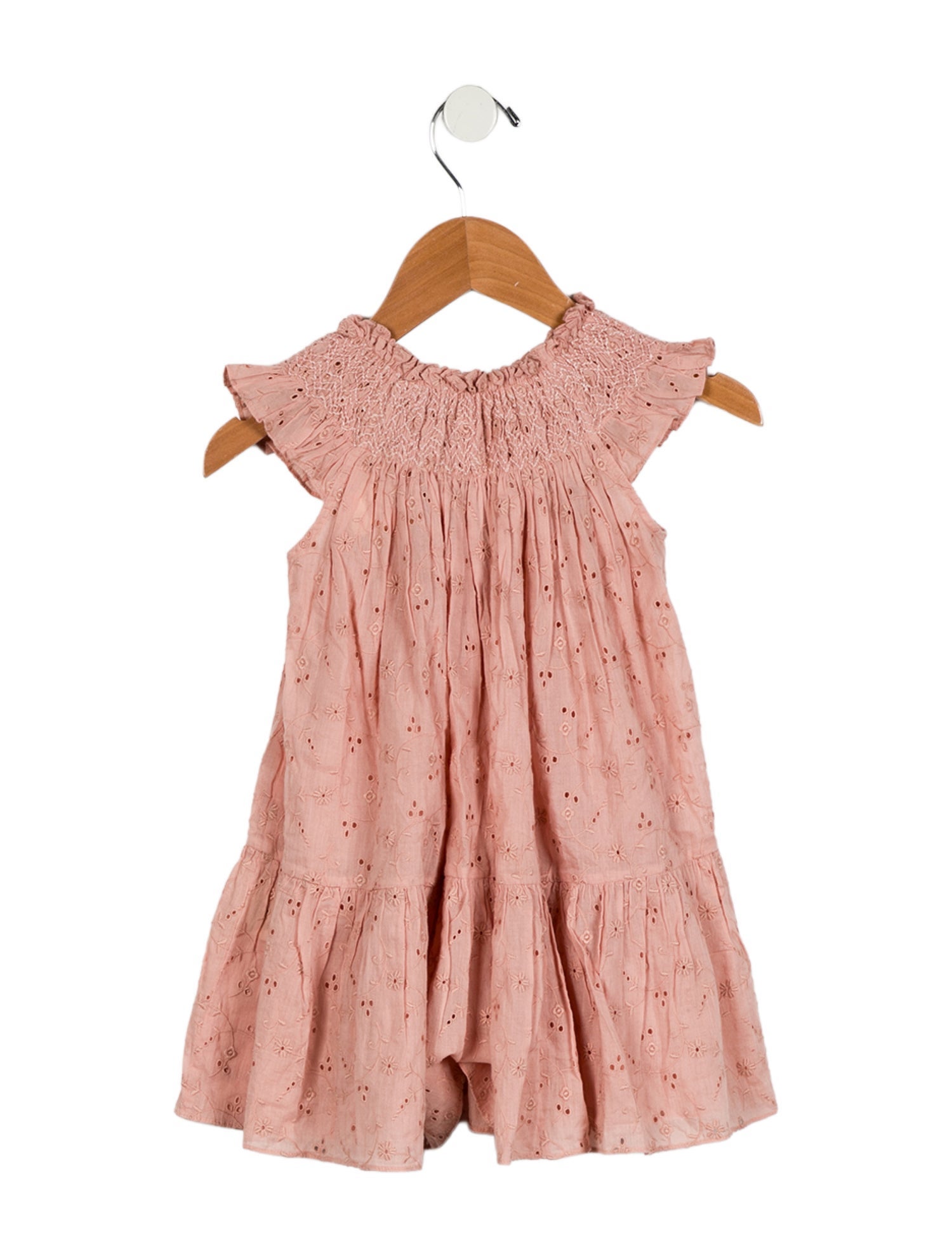 DÔEN Toddler Girls' Embroidered Short Sleeve Dress