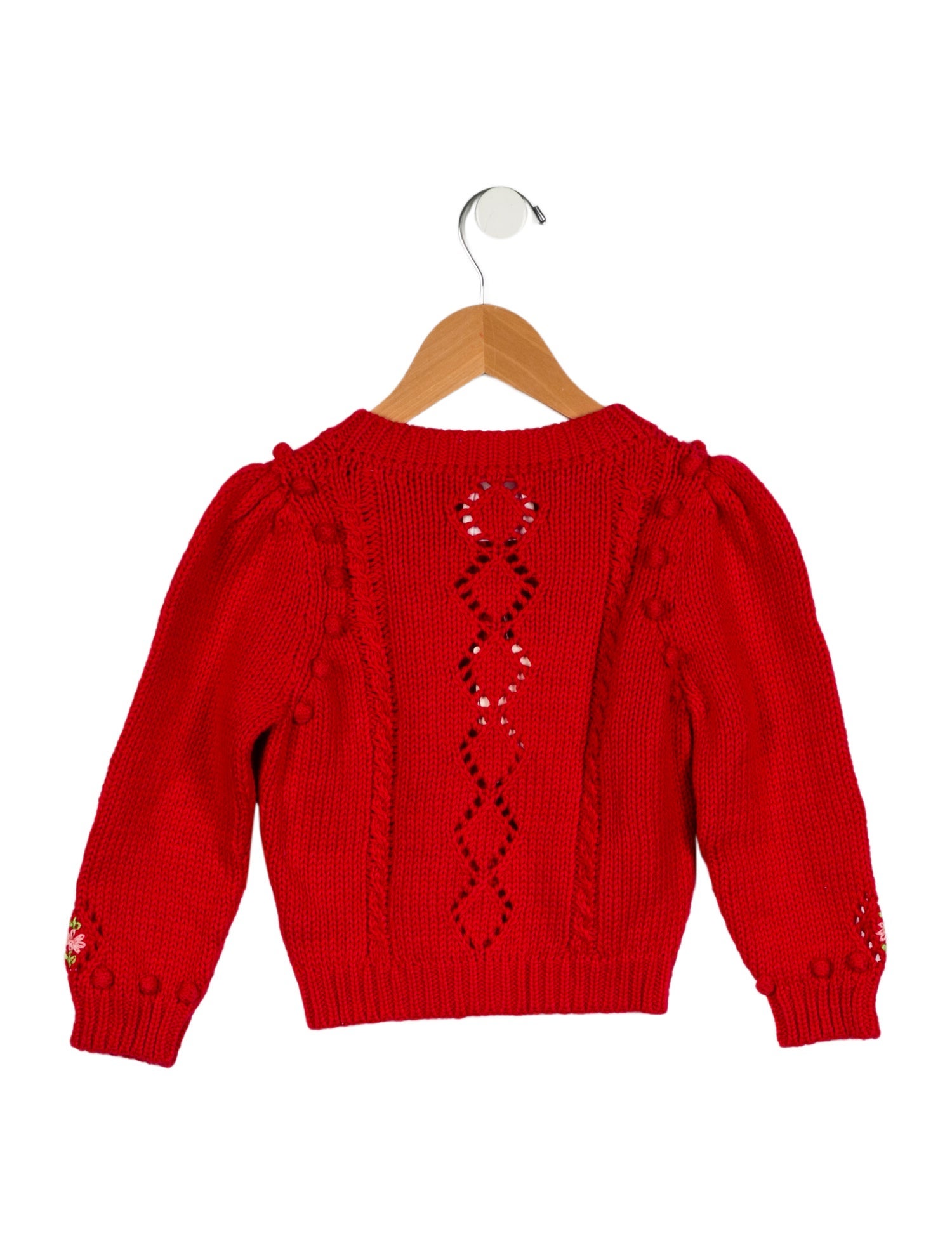 DÔEN Girls' Embroidered Knit Cardigan