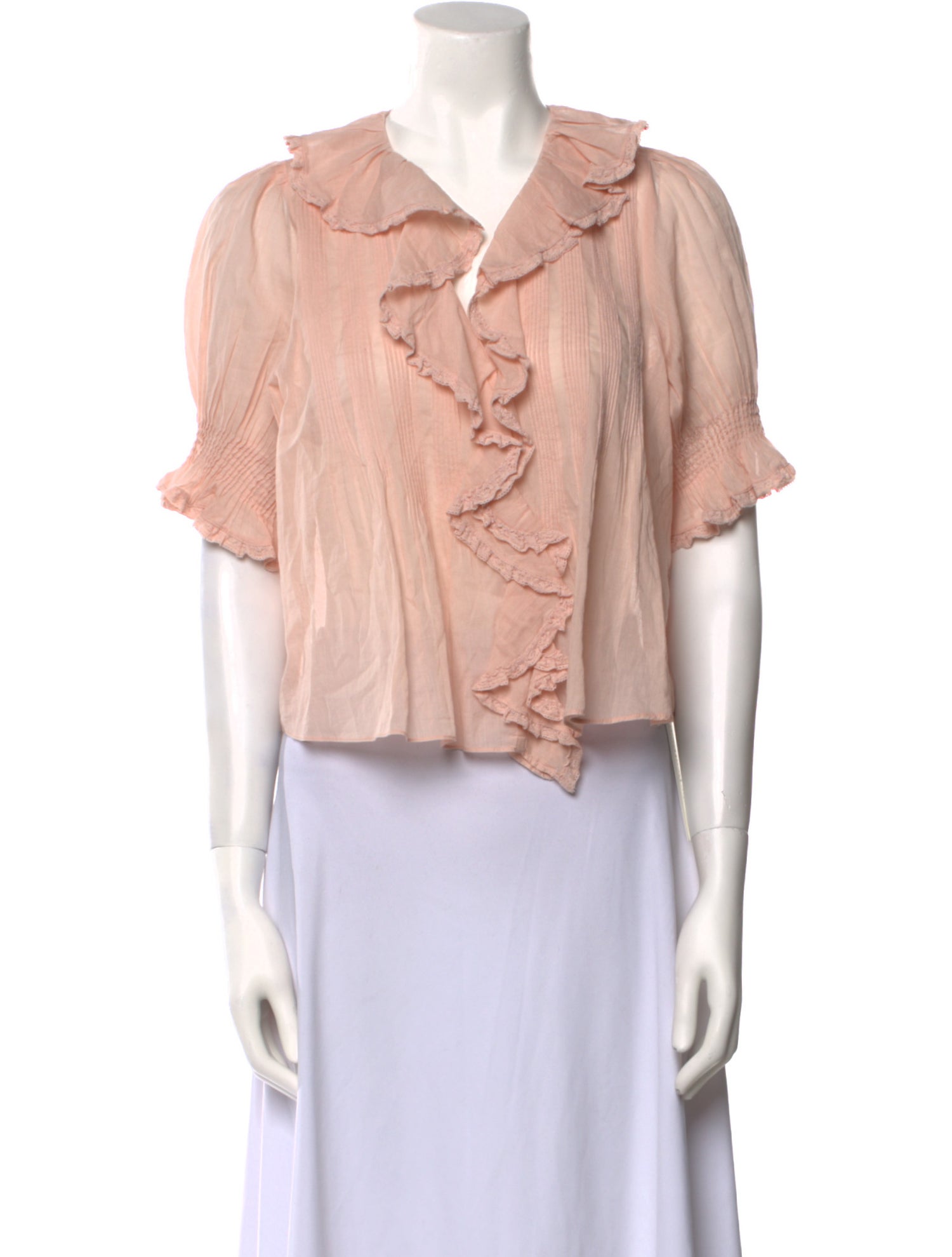 DÔEN V-Neck Short Sleeve Crop Top w/ Tags