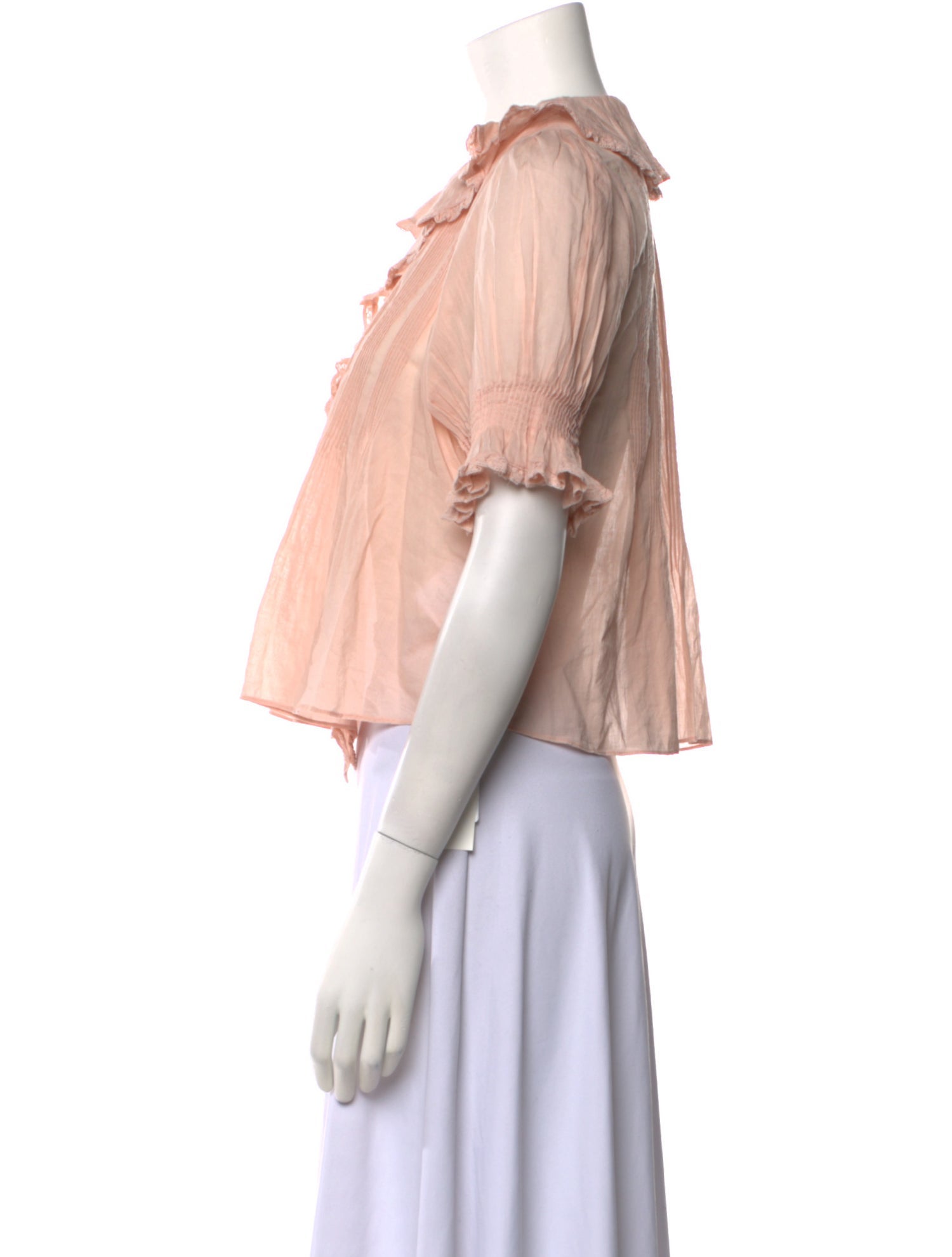 DÔEN V-Neck Short Sleeve Crop Top w/ Tags