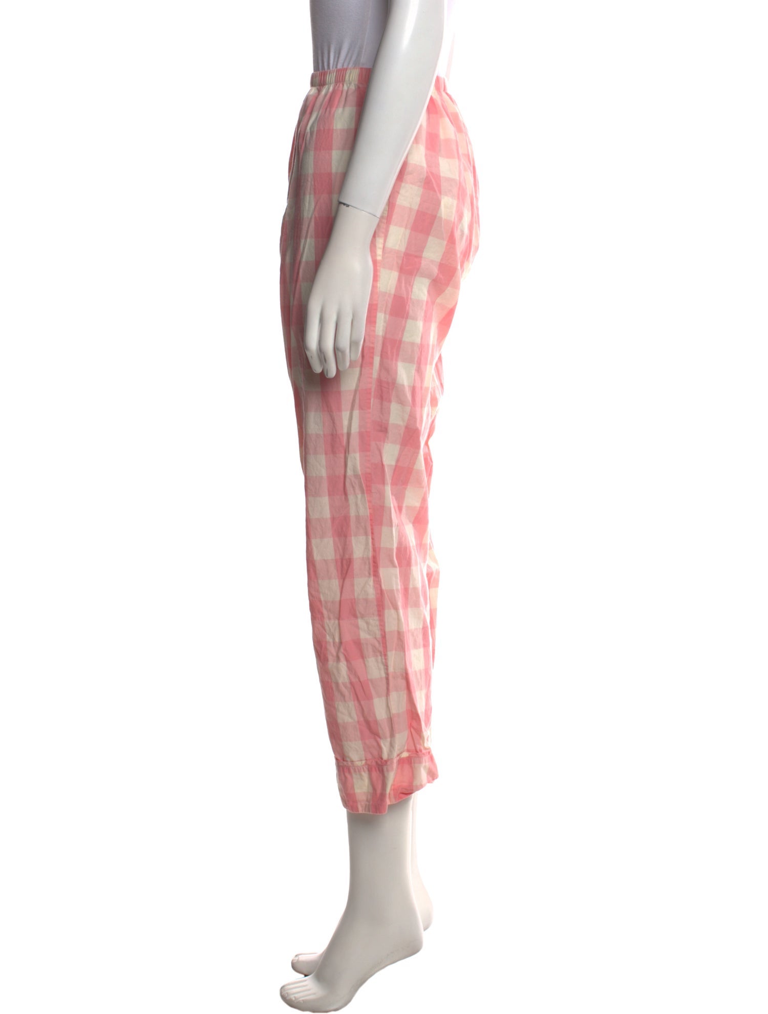 DÔEN Plaid Print Straight Leg Pants