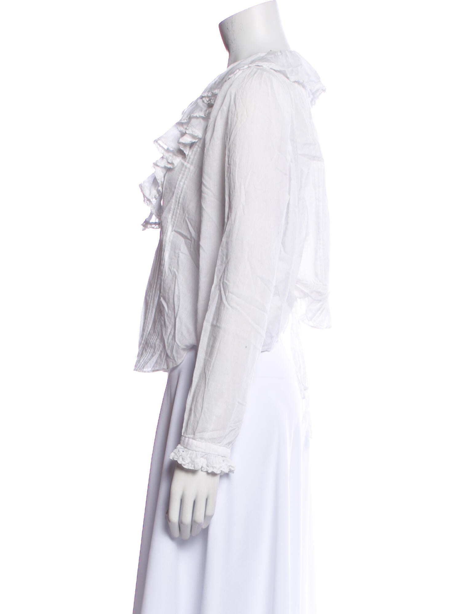 DÔEN V-Neck Long Sleeve Blouse