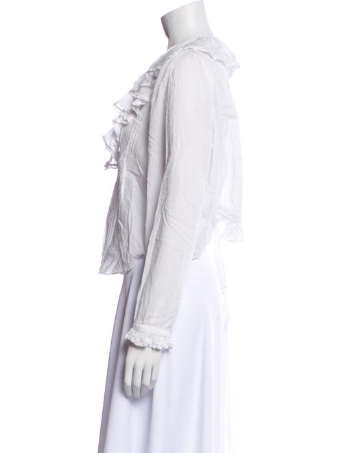 DÔEN V-Neck Long Sleeve Blouse