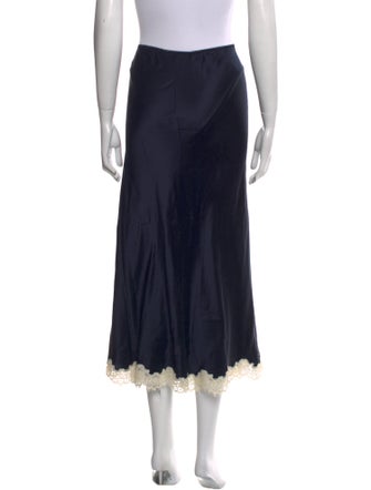 DÔEN Silk Midi Length Skirt