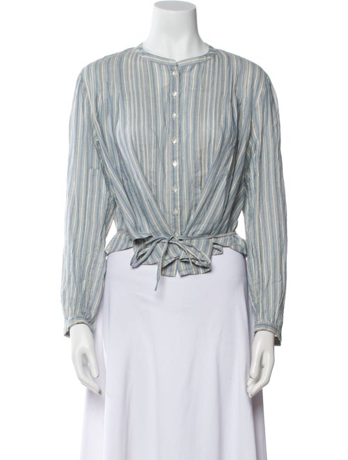 DÔEN Striped Crew Neck Crop Top