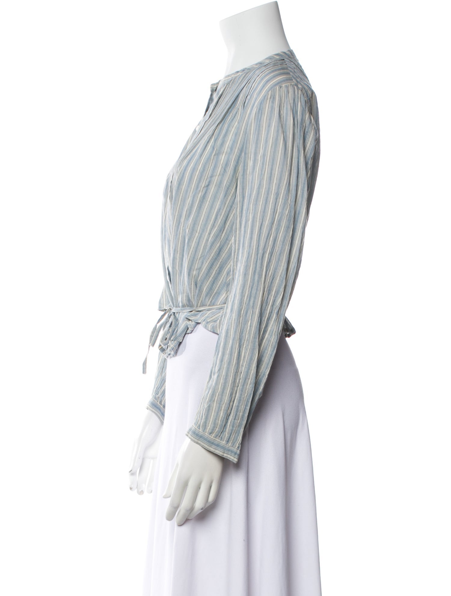 DÔEN Striped Crew Neck Crop Top