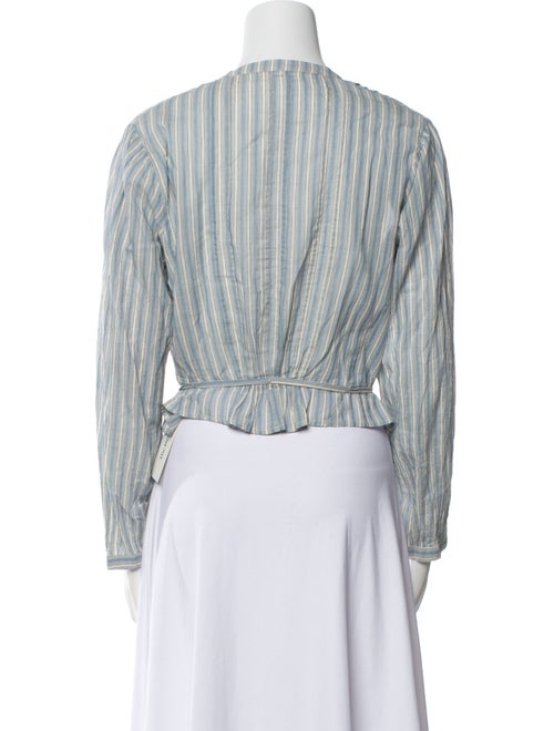 DÔEN Striped Crew Neck Crop Top