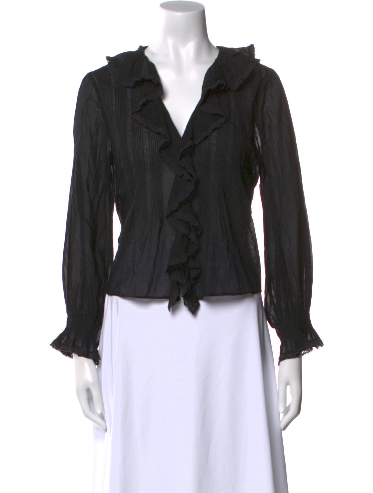 DÔEN V-Neck Long Sleeve Top