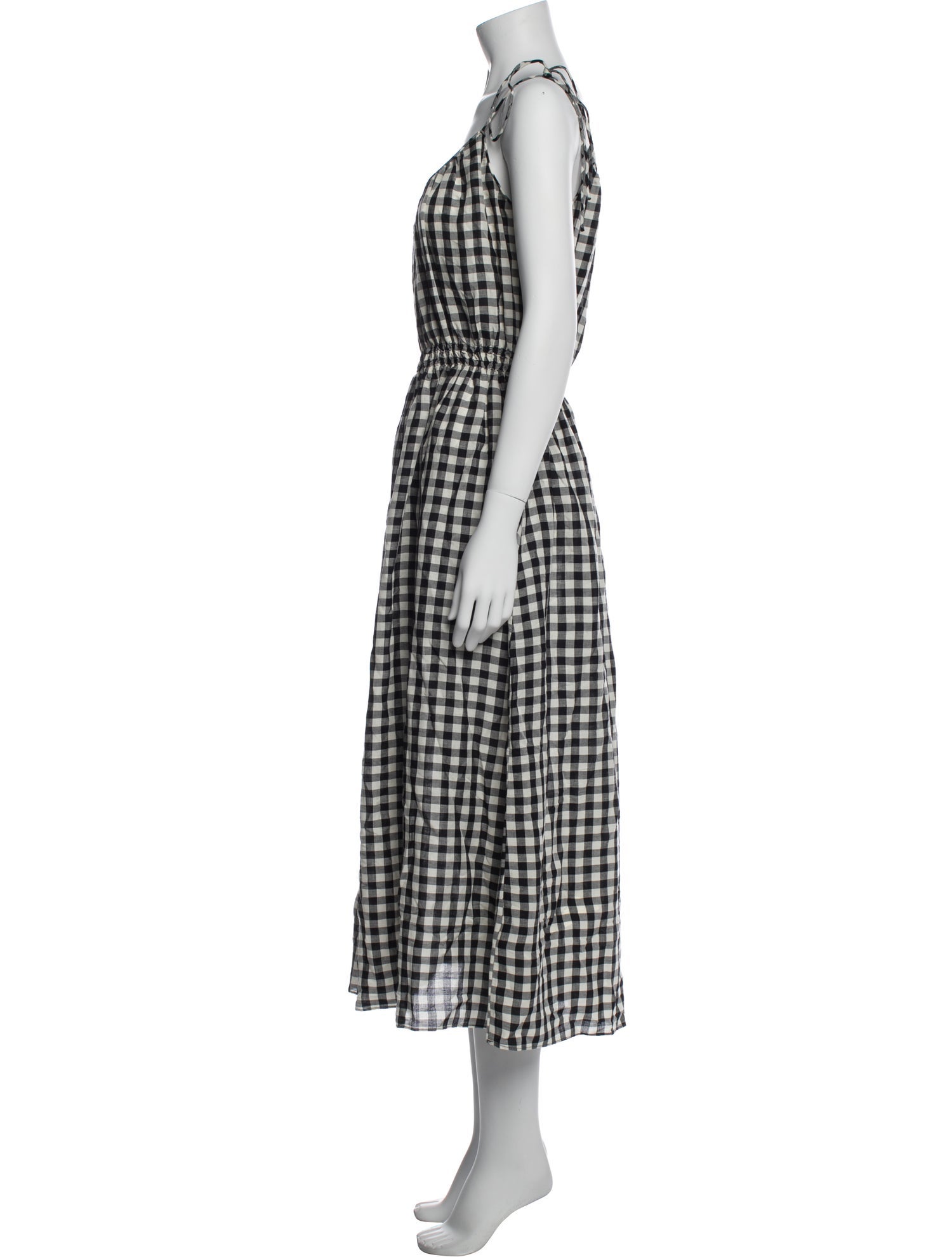 DÔEN Plaid Print Long Dress