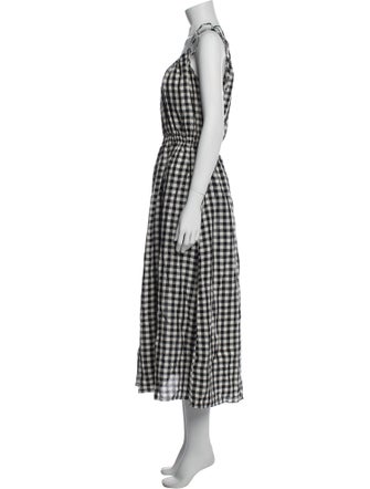 DÔEN Plaid Print Long Dress