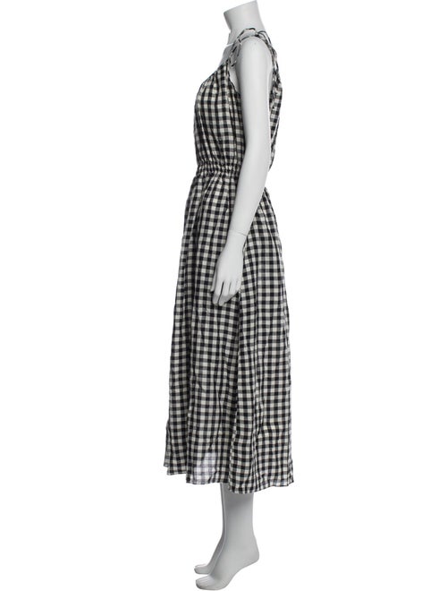 DÔEN Plaid Print Long Dress