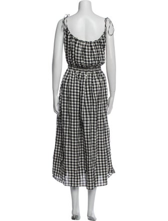 DÔEN Plaid Print Long Dress