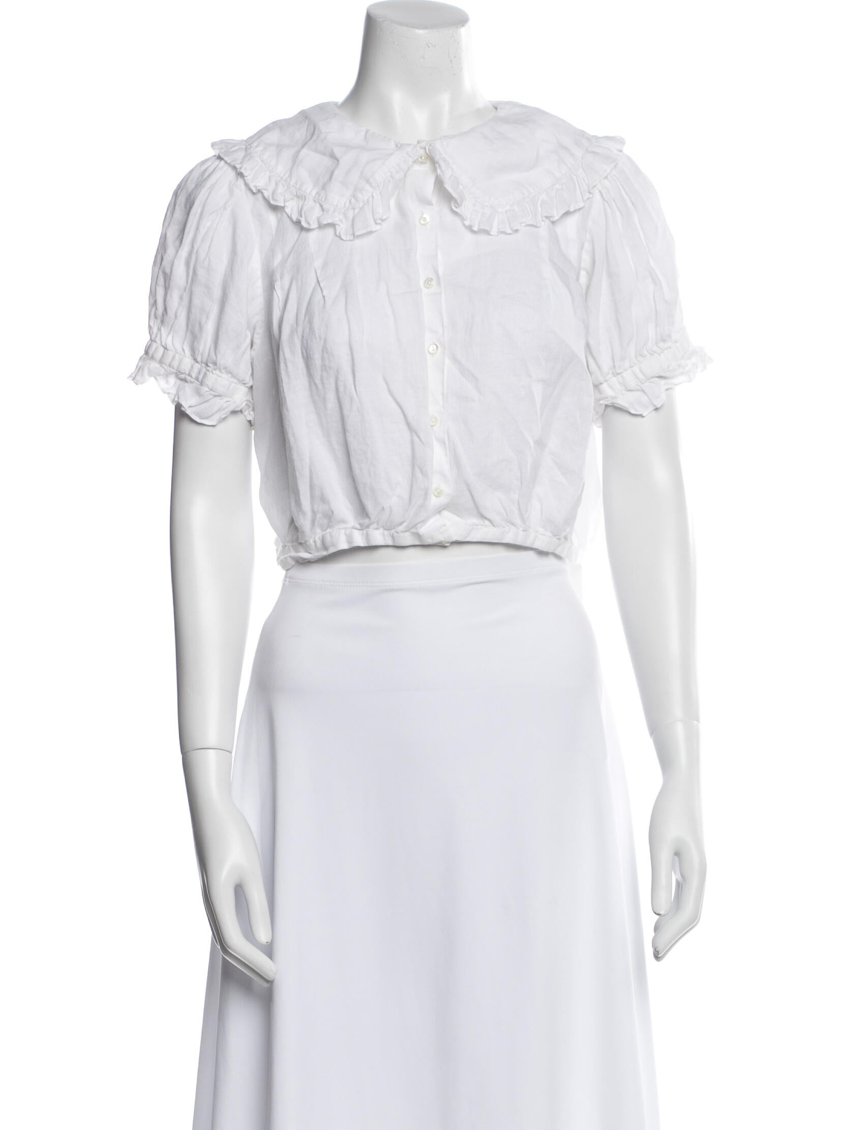 DÔEN Off-The-Shoulder Short Sleeve Crop Top