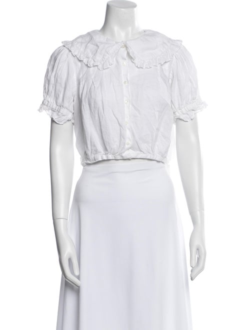 DÔEN Off-The-Shoulder Short Sleeve Crop Top