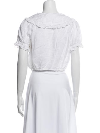 DÔEN Off-The-Shoulder Short Sleeve Crop Top