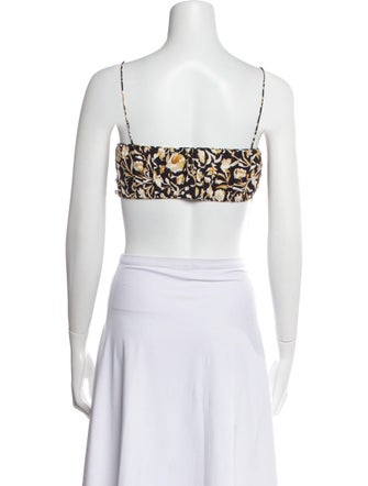 DÔEN Printed Square Neckline Crop Top