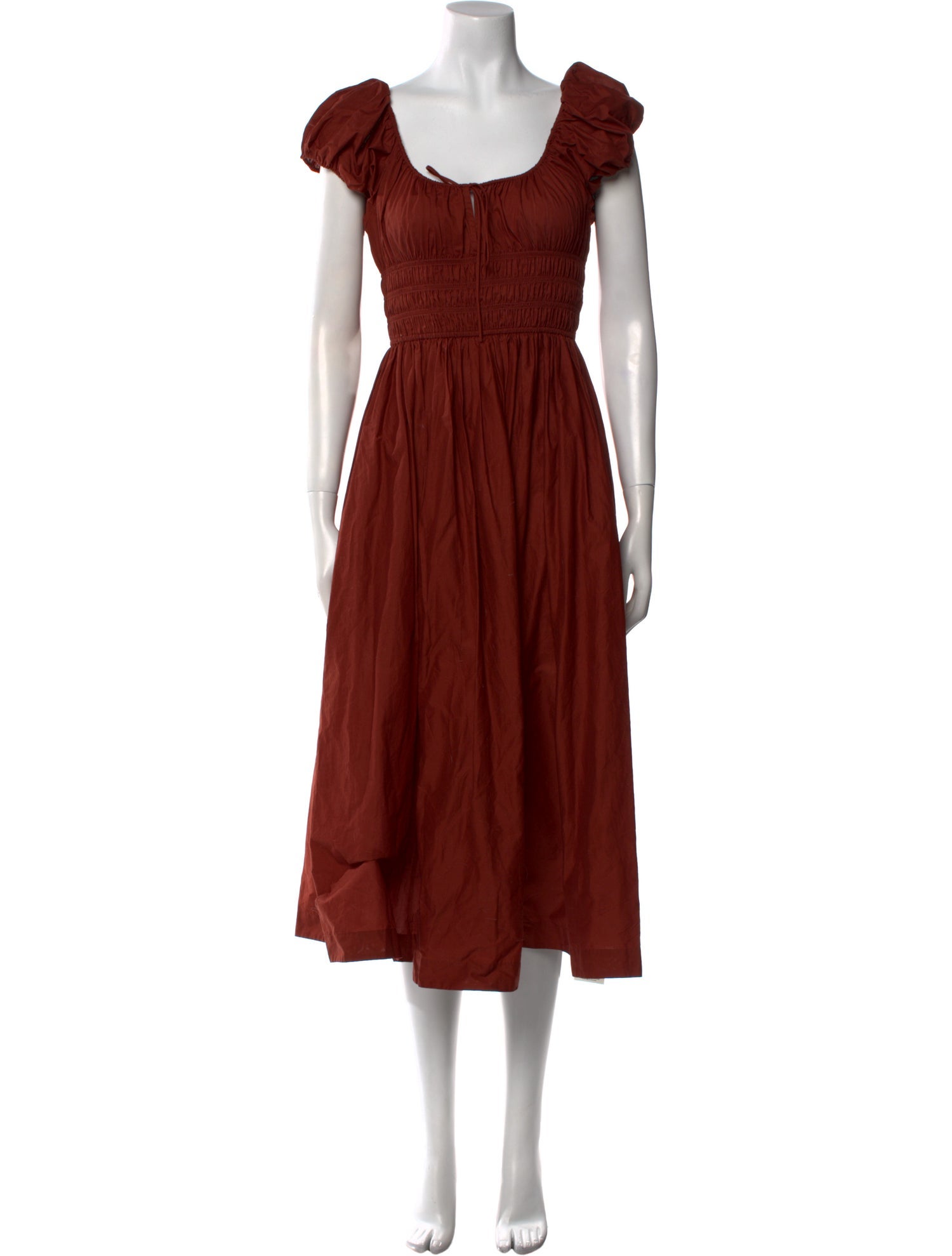 DÔEN Scoop Neck Midi Length Dress